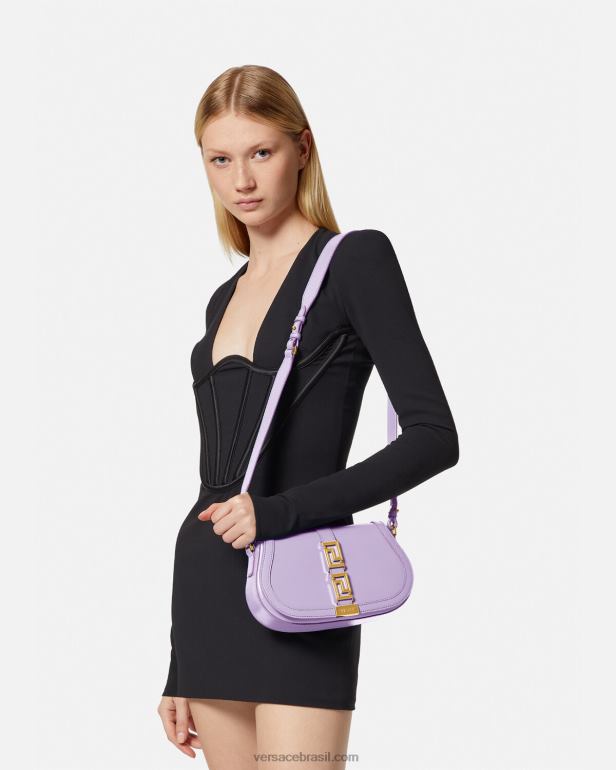 bolsas P2TX265 Versace bolsa de ombro deusa grega lilás mulheres