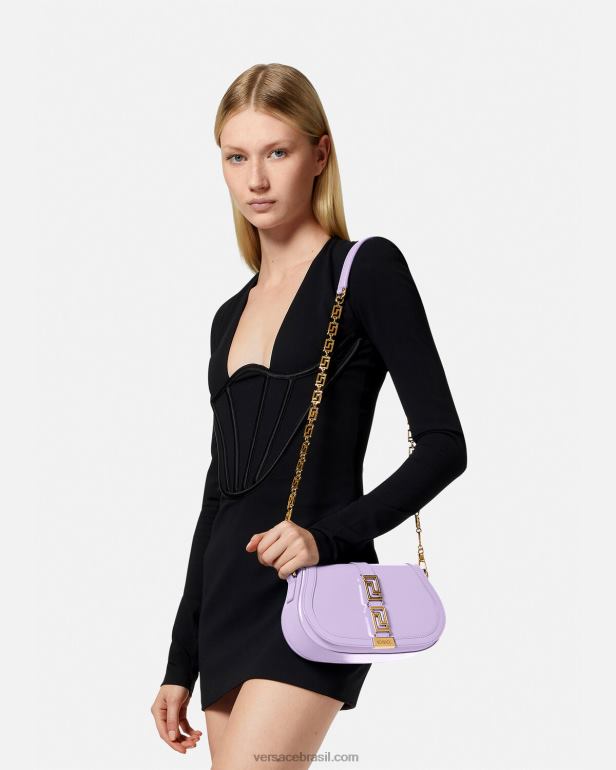 bolsas P2TX265 Versace bolsa de ombro deusa grega lilás mulheres