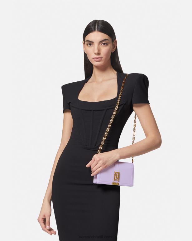 bolsas P2TX269 Versace bolsa mini deusa greca lilás mulheres