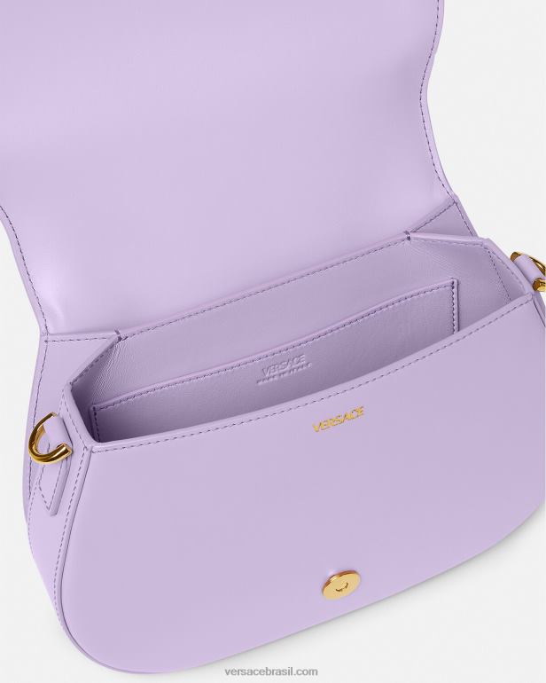 bolsas P2TX272 Versace bolsa de ombro grande deusa greca lilás mulheres