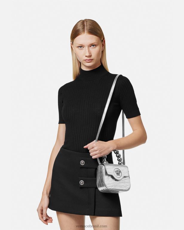 bolsas P2TX306 Versace bolsa mini metálica la medusa Uma cor mulheres