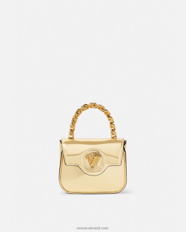 bolsas P2TX310 Versace bolsa mini medusa ouro mulheres