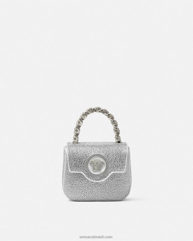 bolsas P2TX314 Versace bolsa mini la medusa cristal branco mulheres
