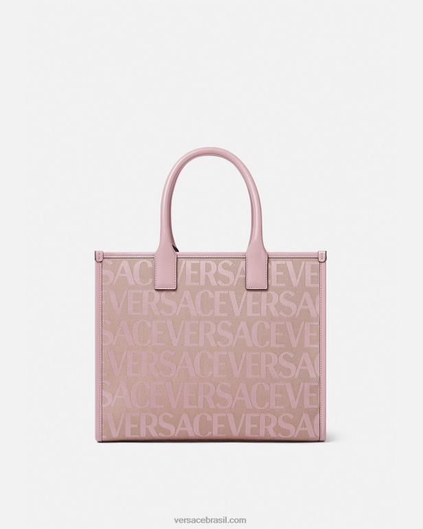 bolsas P2TX317 Versace bolsa tote pequena rosa e estampado mulheres