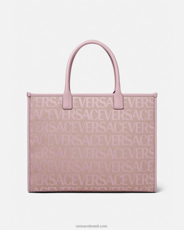 bolsas P2TX320 Versace bolsa tote grande rosa e estampado mulheres