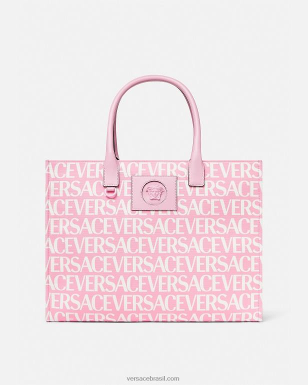 bolsas P2TX323 Versace bolsa tote grande rosa mulheres