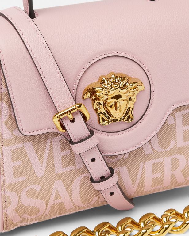 bolsas P2TX326 Versace bolsa pequena la medusa rosa e estampado mulheres