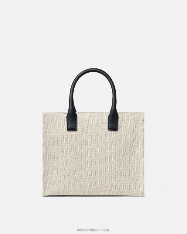 bolsas P2TX330 Versace bolsa tote pequena la medusa bege mulheres