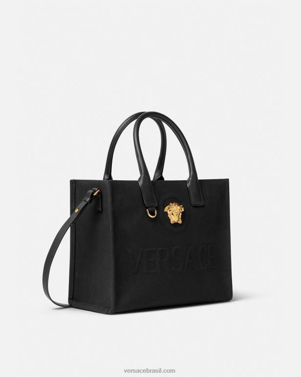 bolsas P2TX331 Versace bolsa tote pequena la medusa preto mulheres