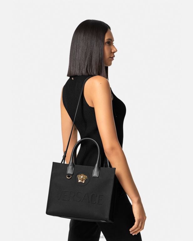 bolsas P2TX331 Versace bolsa tote pequena la medusa preto mulheres