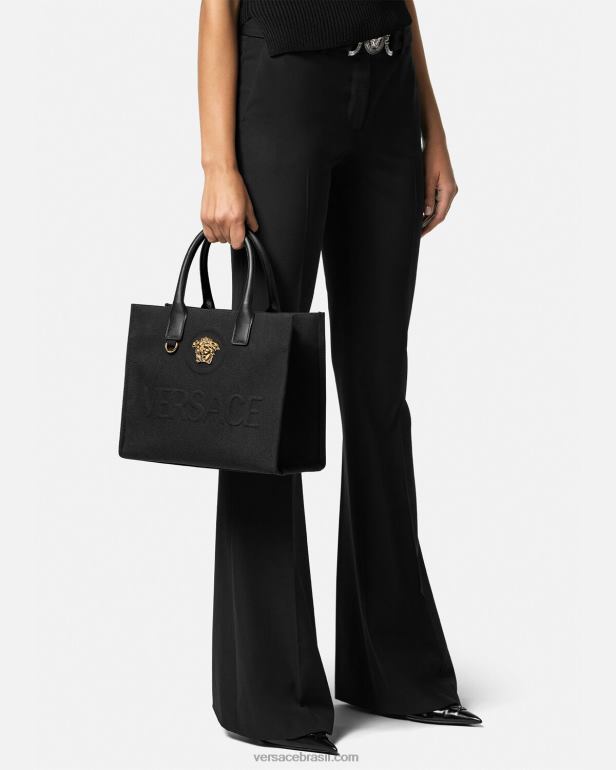 bolsas P2TX331 Versace bolsa tote pequena la medusa preto mulheres