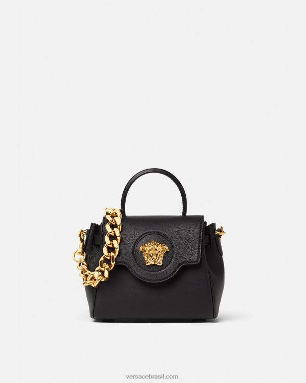 bolsas P2TX334 Versace bolsa pequena la medusa preto mulheres