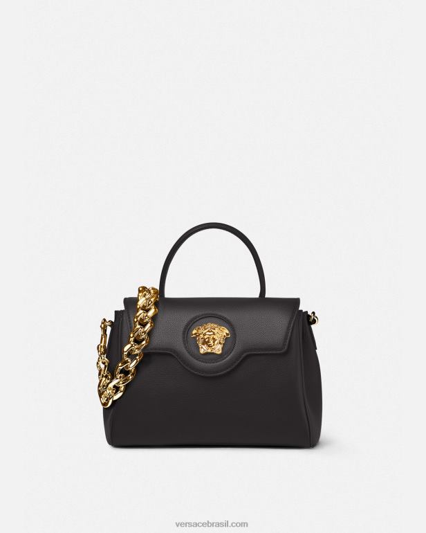 bolsas P2TX342 Versace bolsa medusa preto mulheres