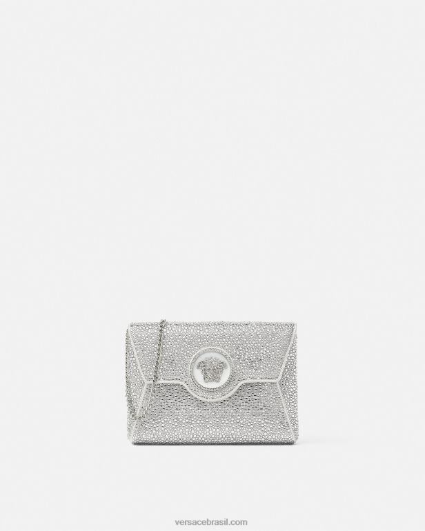 bolsas P2TX347 Versace clutch envelope cristal la medusa branco mulheres