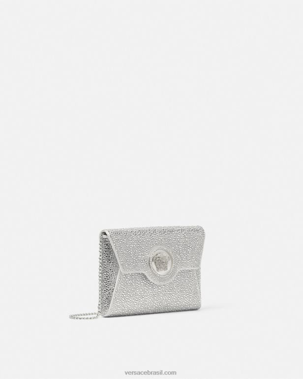 bolsas P2TX347 Versace clutch envelope cristal la medusa branco mulheres
