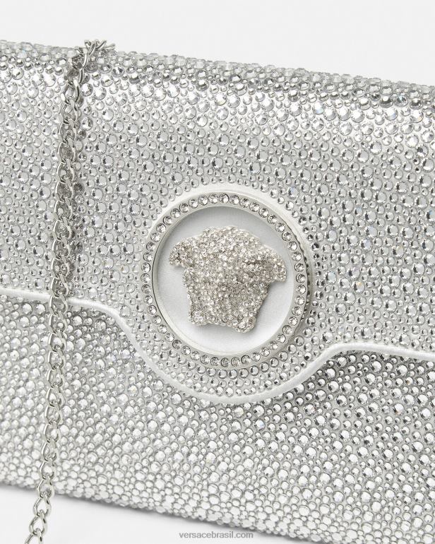 bolsas P2TX347 Versace clutch envelope cristal la medusa branco mulheres