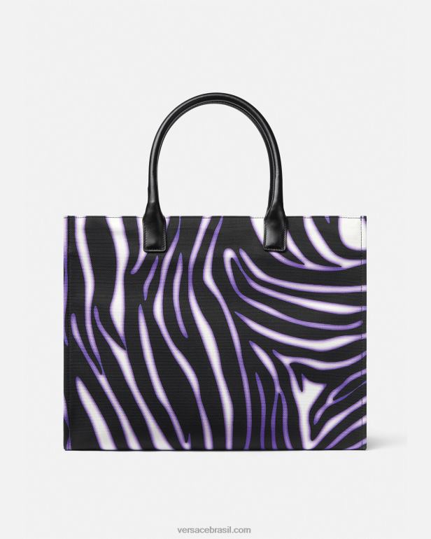 bolsas P2TX349 Versace bolsa zebra grande estampa e violeta mulheres