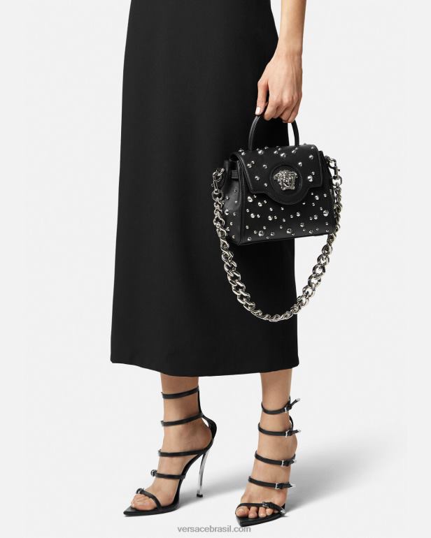 bolsas P2TX350 Versace bolsa pequena la medusa com pontas preto mulheres