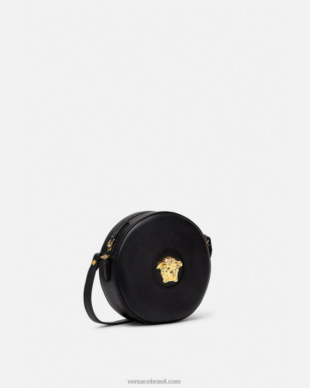 bolsas P2TX354 Versace bolsa redonda para câmera la medusa preto mulheres