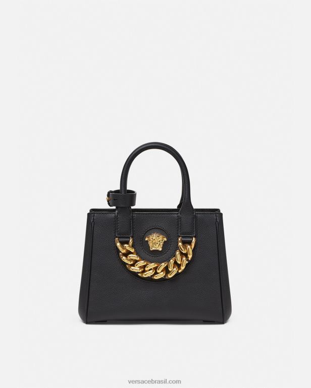 bolsas P2TX362 Versace bolsa tote pequena la medusa preto mulheres