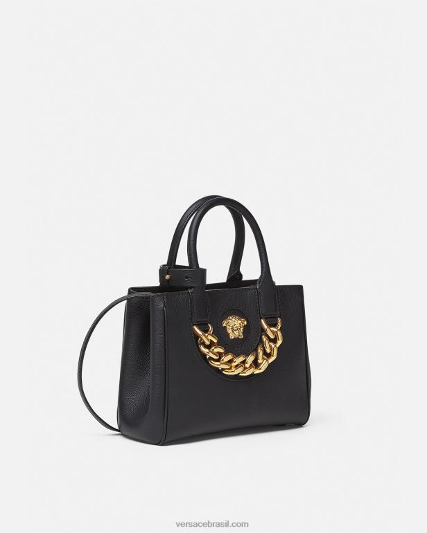 bolsas P2TX362 Versace bolsa tote pequena la medusa preto mulheres