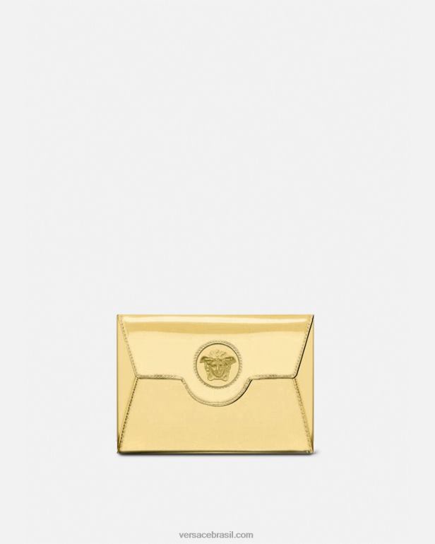 bolsas P2TX364 Versace bolsa envelope la medusa ouro mulheres