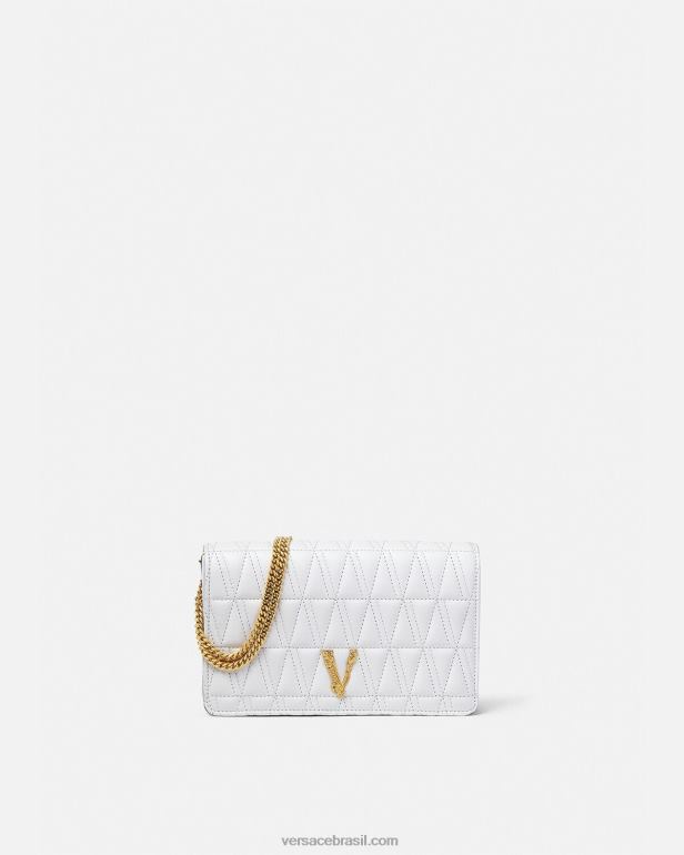 bolsas P2TX371 Versace embreagem virtus branco mulheres