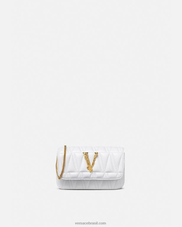 bolsas P2TX375 Versace bolsa virtus mini branco mulheres