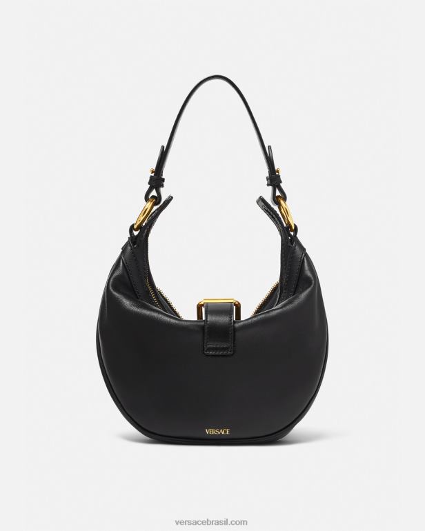 bolsas P2TX274 Versace repita o pequeno saco hobo preto mulheres