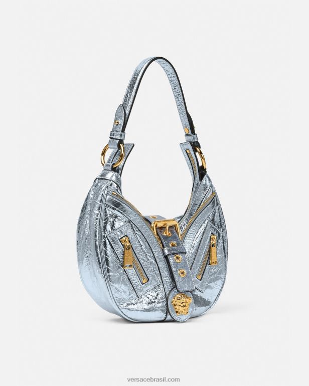 bolsas P2TX277 Versace bolsa hobo pequena com repetição metálica Uma cor mulheres