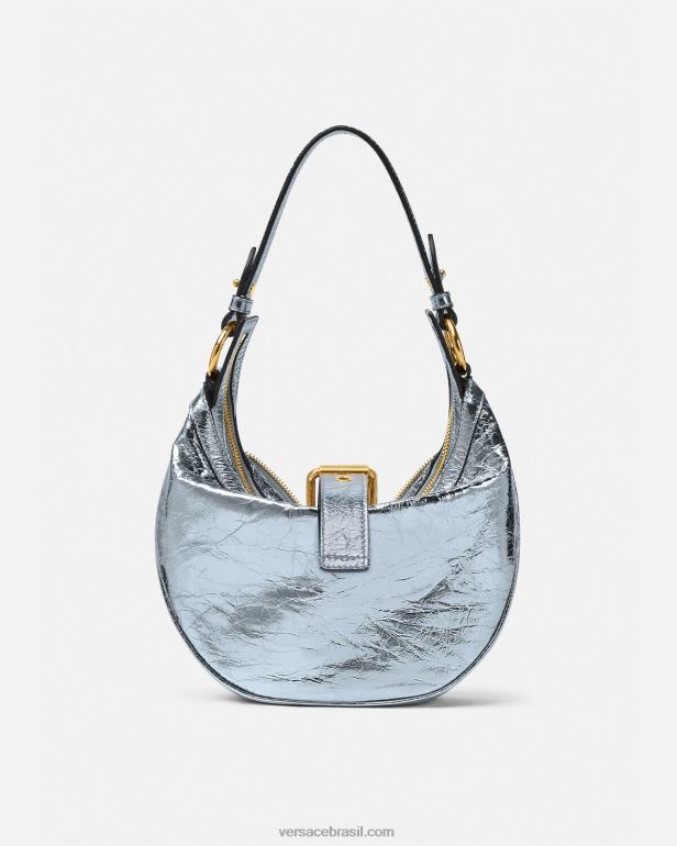 bolsas P2TX277 Versace bolsa hobo pequena com repetição metálica Uma cor mulheres