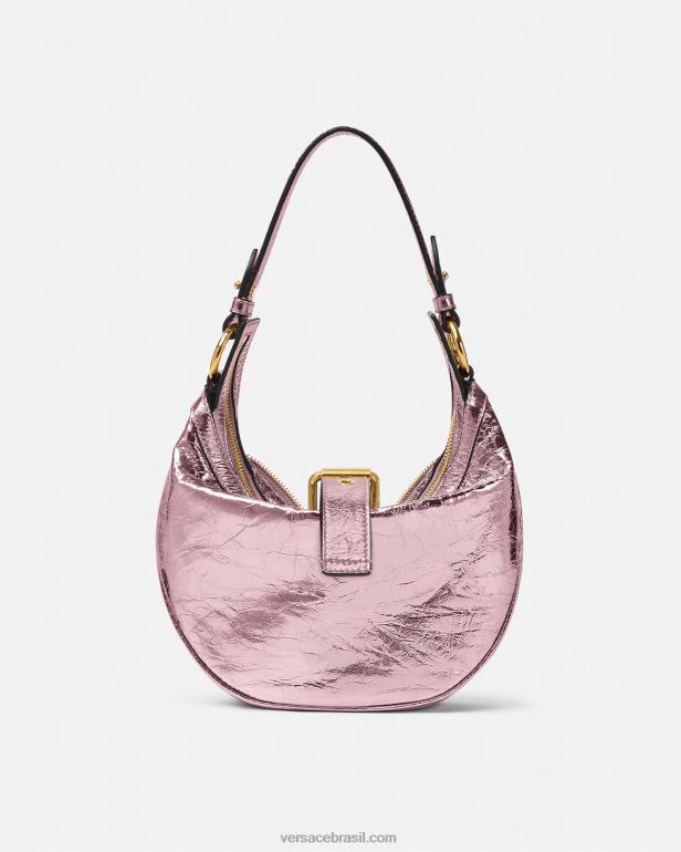 bolsas P2TX278 Versace bolsa hobo pequena com repetição metálica Uma cor mulheres