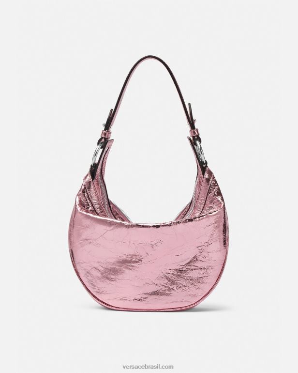bolsas P2TX281 Versace repetir bolsa hobo pequena metálica Uma cor mulheres