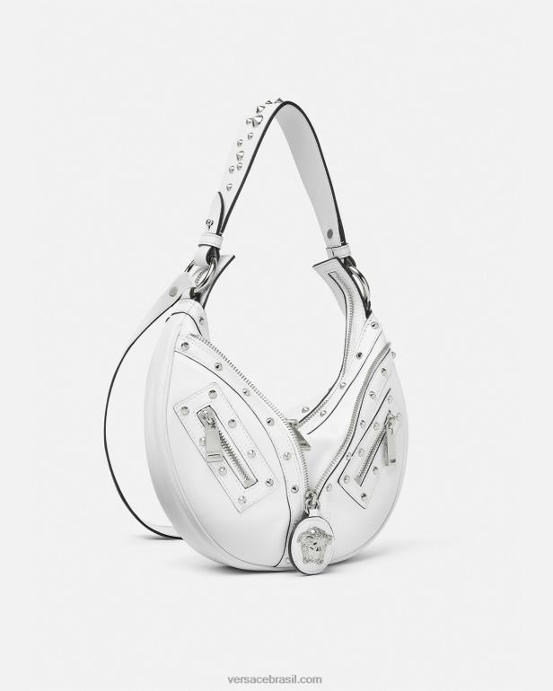bolsas P2TX284 Versace repita o pequeno saco hobo branco mulheres