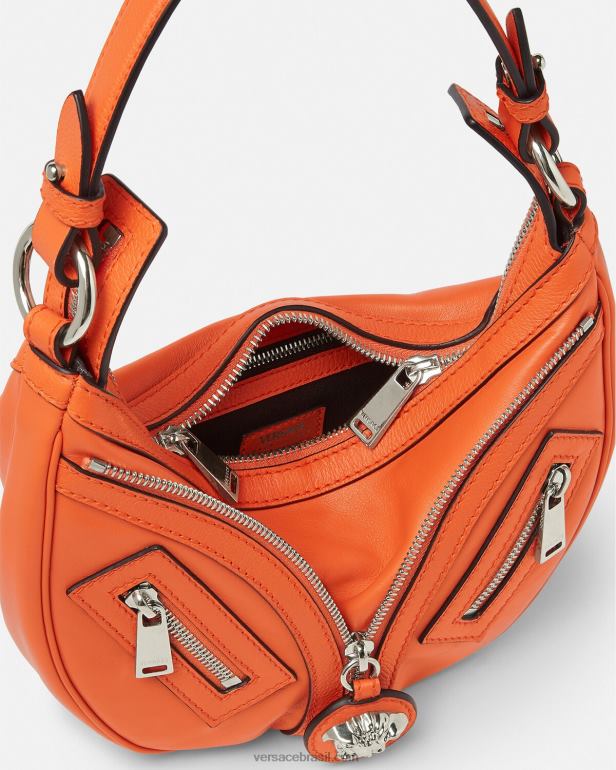 bolsas P2TX295 Versace repita o pequeno saco hobo laranja mulheres