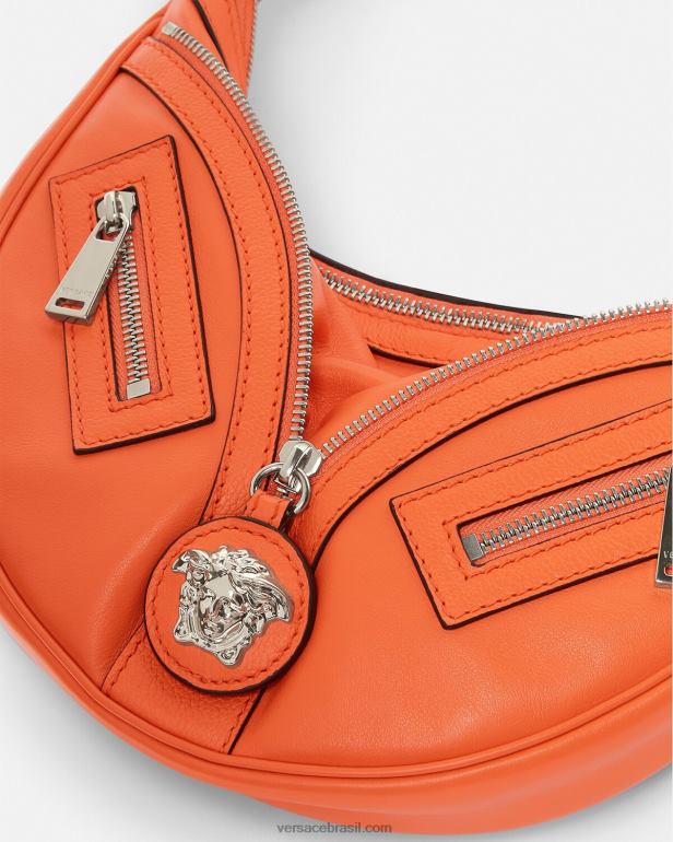 bolsas P2TX295 Versace repita o pequeno saco hobo laranja mulheres