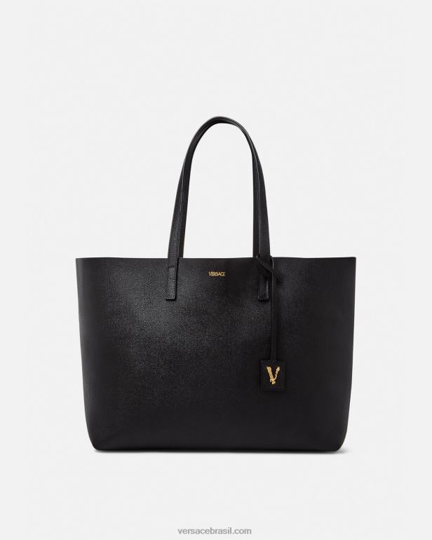 bolsas P2TX379 Versace bolsa virtus preto mulheres