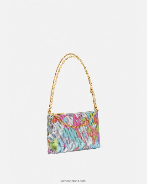 bolsas P2TX380 Versace embreagem floral de malha de metal de verão imprimir mulheres