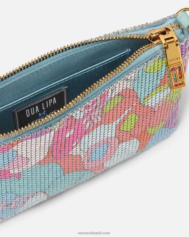 bolsas P2TX380 Versace embreagem floral de malha de metal de verão imprimir mulheres