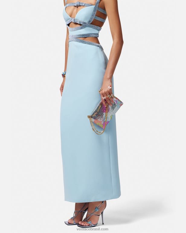 bolsas P2TX380 Versace embreagem floral de malha de metal de verão imprimir mulheres