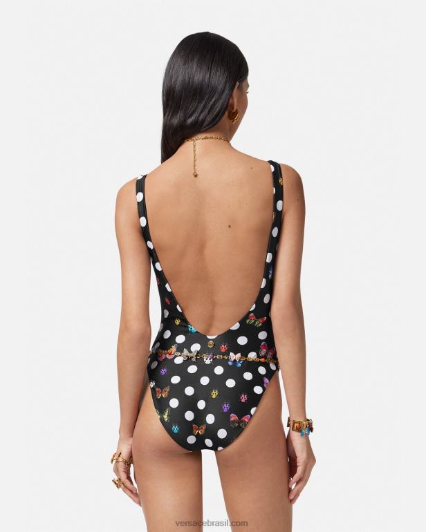 roupas íntimas e moda praia P2TX1116 Versace maiô de borboletas imprimir mulheres