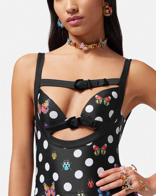 roupas íntimas e moda praia P2TX1117 Versace maiô de borboletas imprimir mulheres