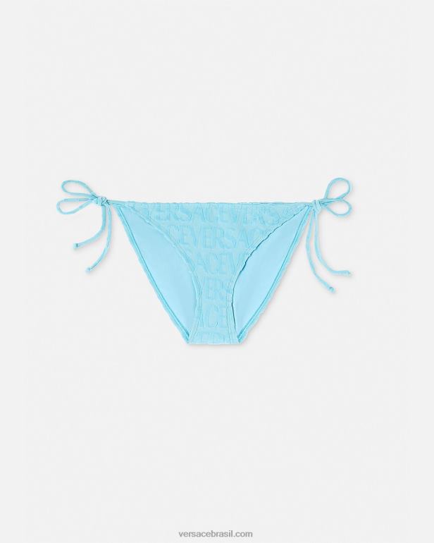 roupas íntimas e moda praia P2TX1121 Versace parte de baixo do biquíni com toalha azul claro mulheres