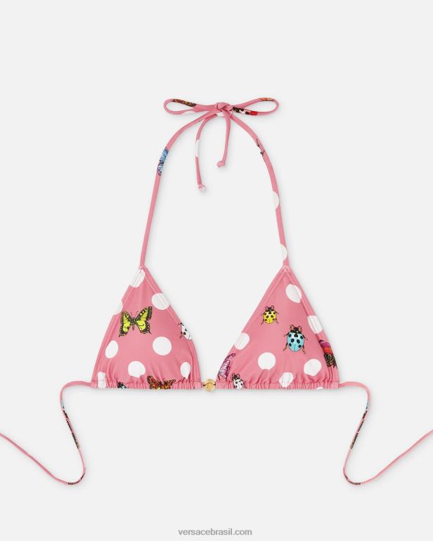 roupas íntimas e moda praia P2TX1131 Versace top de biquíni borboletas imprimir mulheres