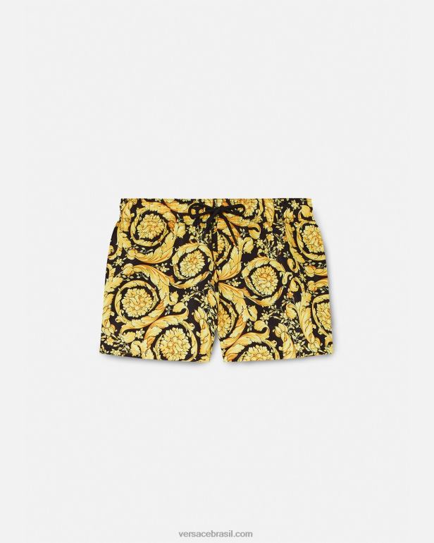 roupas íntimas e moda praia P2TX1140 Versace shorts de banho barroco imprimir mulheres