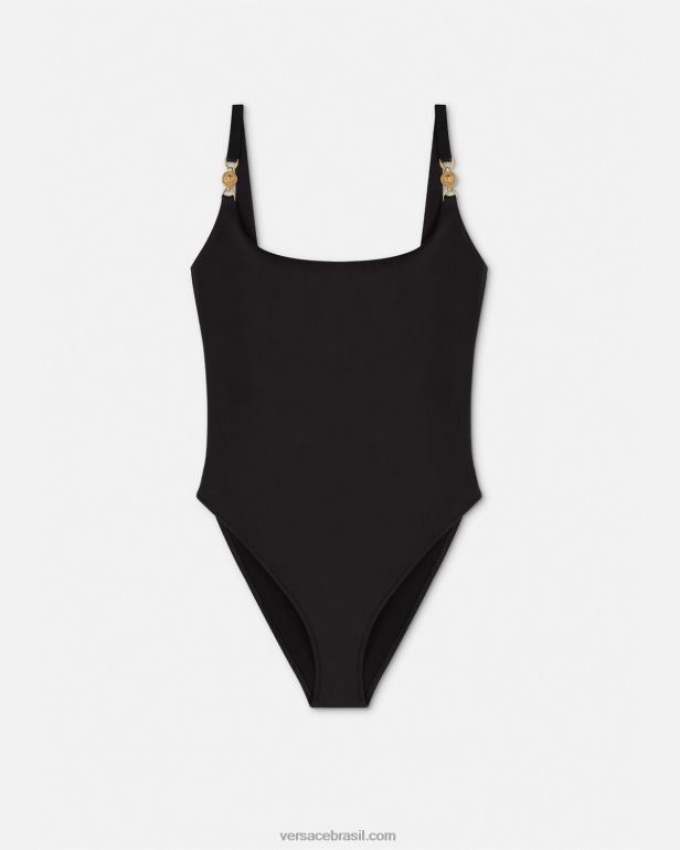 roupas íntimas e moda praia P2TX1147 Versace maiô medusa '95 preto mulheres