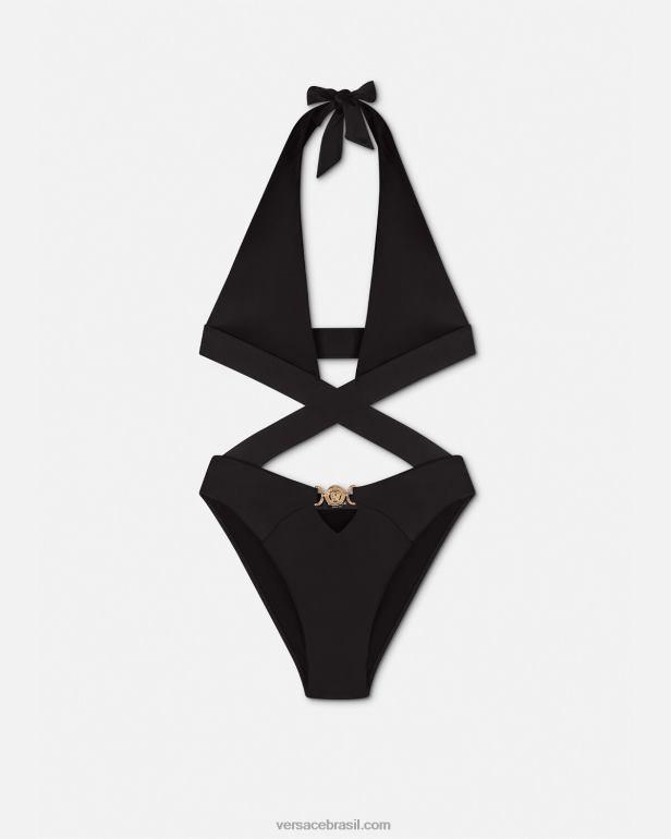 roupas íntimas e moda praia P2TX1149 Versace maiô medusa '95 preto mulheres