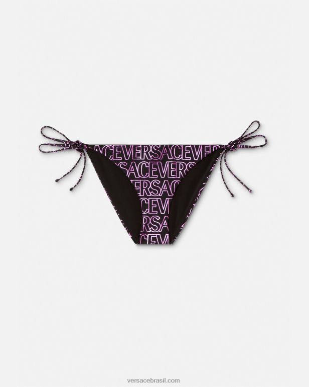 roupas íntimas e moda praia P2TX1167 Versace parte inferior do biquíni fúcsia e estampa mulheres