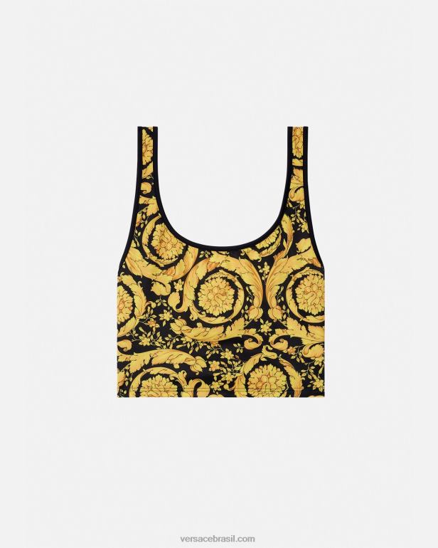 roupas íntimas e moda praia P2TX1172 Versace top tankini barroco imprimir mulheres