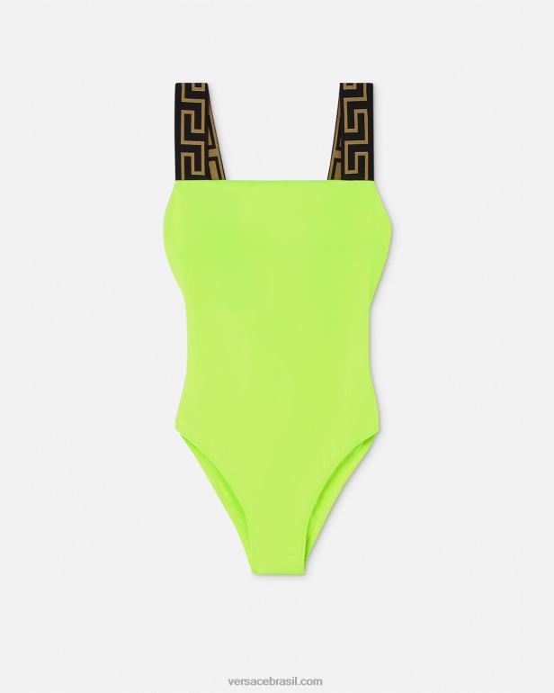 roupas íntimas e moda praia P2TX1179 Versace maiô greca border Lima mulheres